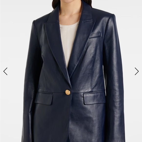 Veronica Beard Vega Leather Dickey Jacket - Picture 8 of 8